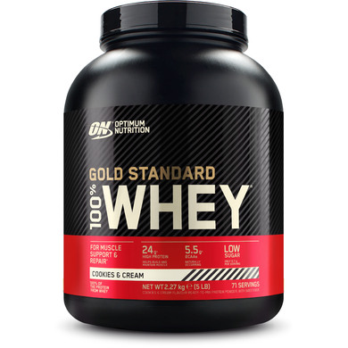 Optimum Nutrition 100% Whey Gold Standard, Cookies and Cream, 5 LB by Optimum Nutrition