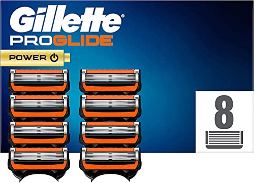 Gillette Fusion5 ProGlide Power Rasierklingen, 8 Stück, Briefkastenfähige Verpackung