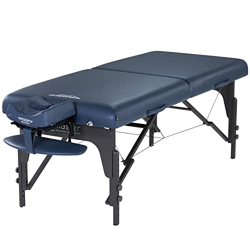 Master Massage 71cm Montclair Mobil Massageliege Klappbar Massagebett Massagebank Kosmetikliege Portable Beauty Bett aus Holz-Königsblau