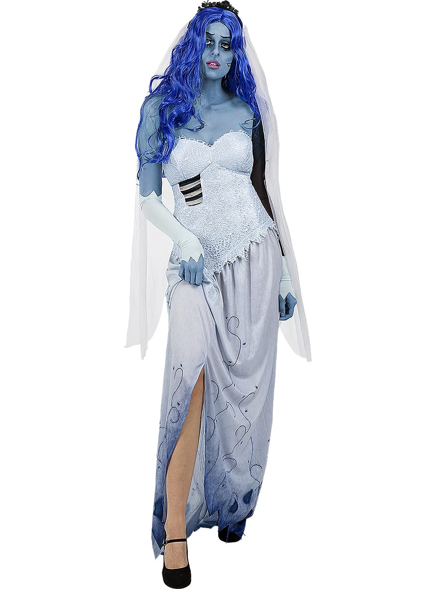 Funidelia | Corpse Bride Kostüm für Damen Halloween, Horror, Halloween Bräute - Kostüme für Erwachsene & Verkleidung für Partys, Karneval & Halloween - Größe L - Weiß