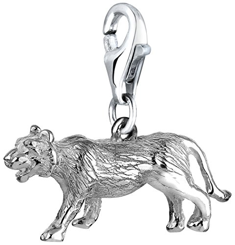Nenalina Charm-Einhänger Anhänger Tiger Tier Safari 925 Silber