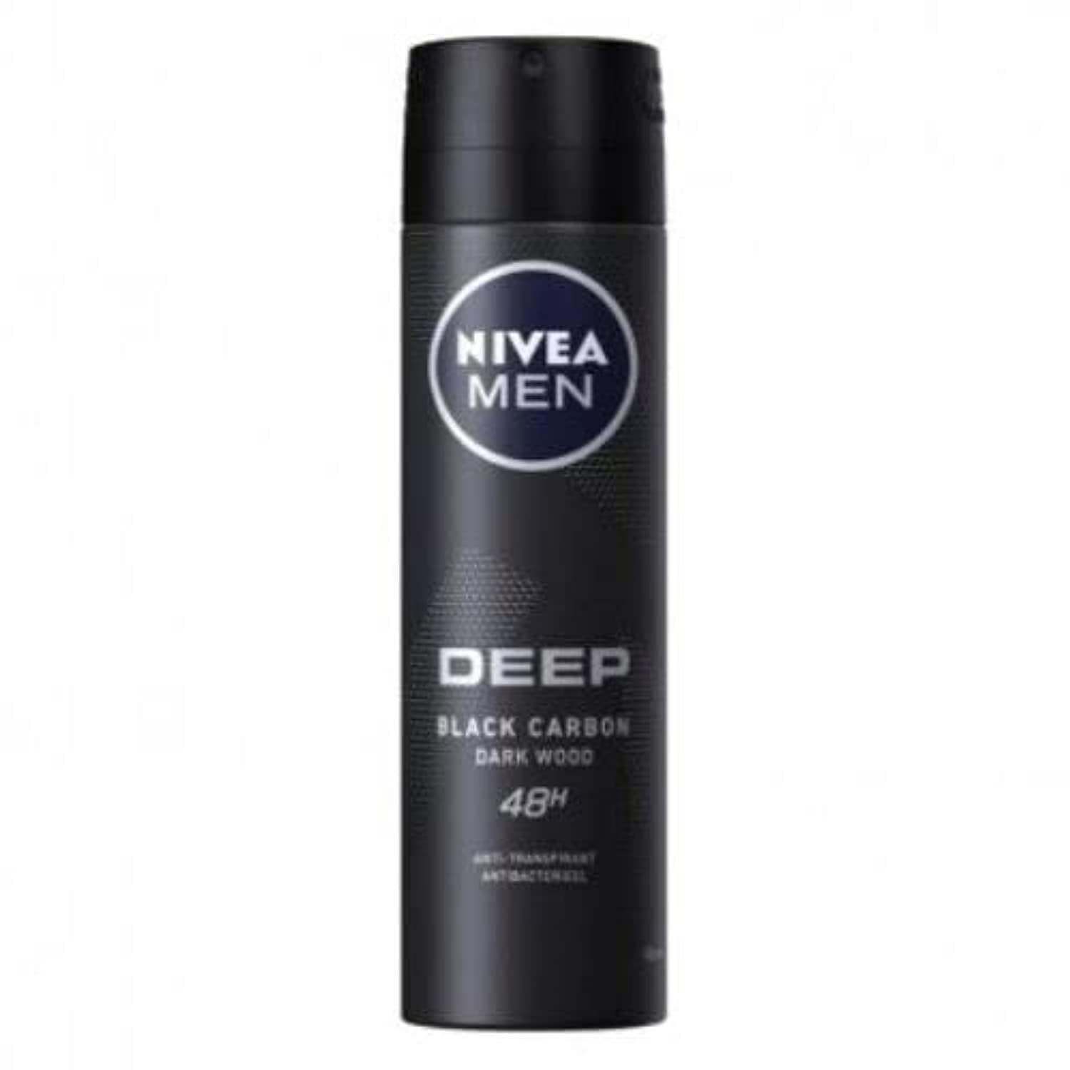 6er Pack - Nivea Men Deospray - Deep Black Carbon Dark Wood - Antitranspirant - 150ml