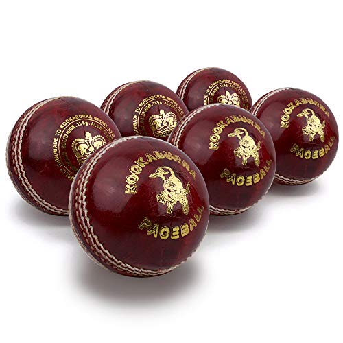 Kookaburra Paceball Unisex Cricket-Bälle, 135 g, Rot, 6 Stück