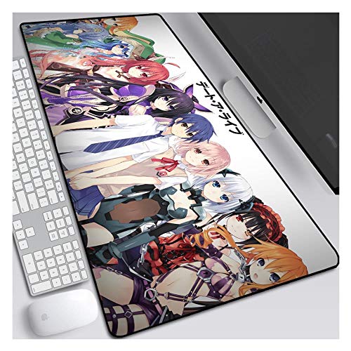 IGIRC Mauspad Dating Battle Anime 800X300mm Mauspad, Speed Gaming Mousepad, Erweitertes XXL großes Mousemat mit 3mm starker Basis, für Notebooks, PC, C
