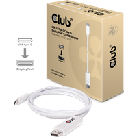 Club 3D - DisplayPort-Kabel - USB Typ C (M) bis DisplayPort (M) - 1,2m - 4K Unterstützung (CAC-1517)
