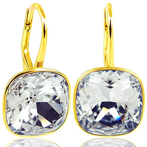 Ohrringe mit Kristallen von Swarovski® Gold Crystal NOBEL SCHMUCK