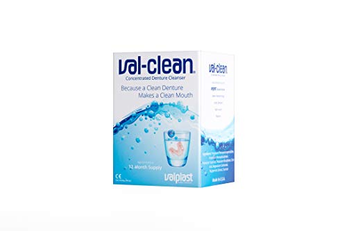 Val-Clean Concentrated Denture Cleaner 12 Sachets - 1 Year Supply For Valplast Flexible Dentures & All Other Appliances by Val-Clean