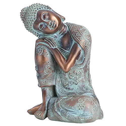KASD Meditierender Buddha Dekor, Schlafender Buddha Ornament Rostfeste dekorative Geschenke Harz Material Meditationsstil für Terrasse für den Garten