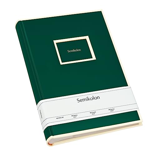 Semikolon 364072 300 Pockets Album – 22,5 x 32,8 cm – 100 Seiten cremefarben, für 300x 10x15 Fotos – forest grün