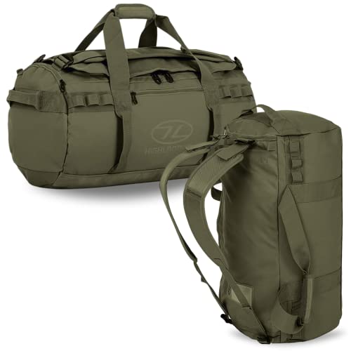 Highlander Storm Kit Bag 30 Liter Die robuste Expeditions-, Reise- und Sportreisetasche für Männer und Frauen, geeignet für alle Wetterbedingungen (Olivgrün)