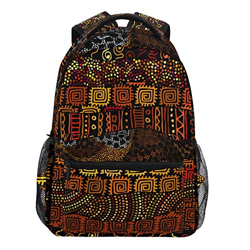 Oarencol Vintage Tribal African Bohemian Indian Primitive Traditioneller Rucksack Bookbag Daypack Reise Schule College Tasche für Damen Herren Mädchen Jungen