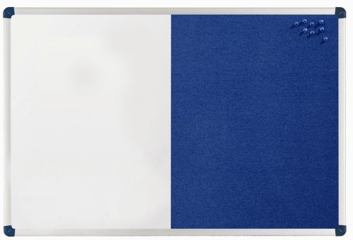 Nobo Kombitafel Whiteboard/Filzpinnwand (90x60 cm) blau