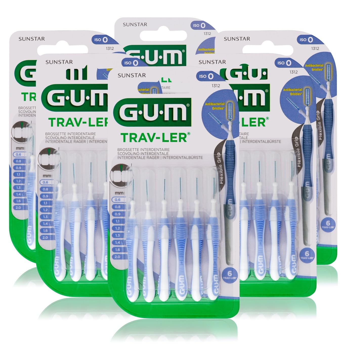 GUM TRAV-LER Interdentalbürsten/Für eine gründliche Reinigung aller Zahnzwischenräume (0.6mm)