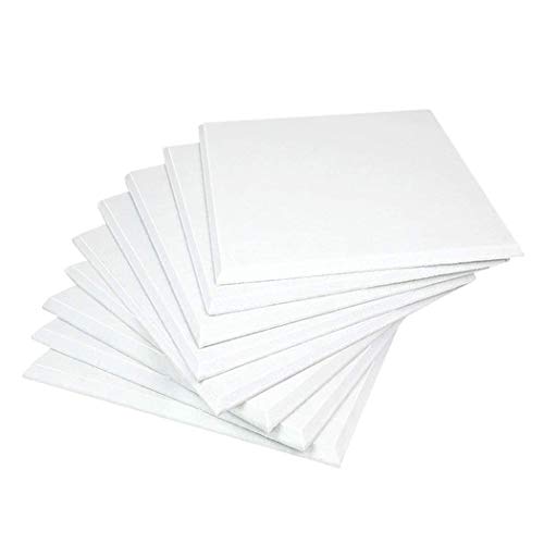 Duendhd Akustik Platten Weiß 12 Stück Abgeschrägte Kante mit Hoher Dichte für Wand Dekoration und Akustik Behandlung