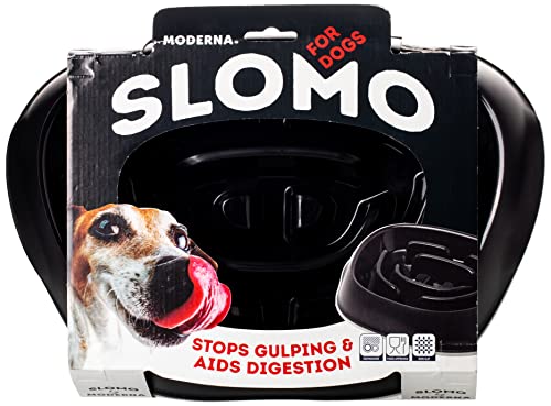 Moderna Plastic hondeneetbak Slomo 950 ml zwart