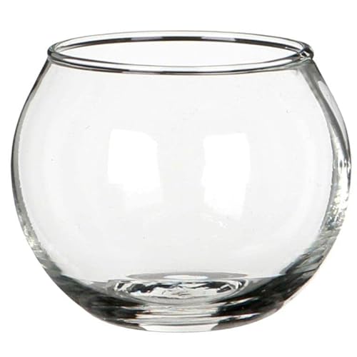 12 x Kleine Kugelvase Ø 6,7 cm - H 5,3 cm - Kugelglas - Windlicht - Dessert im Glas - Vase - Tischvase - Vorspeisenglas - Blumenvase Größe 12 Stück (Ø 6,7 - H 5,3 cm)