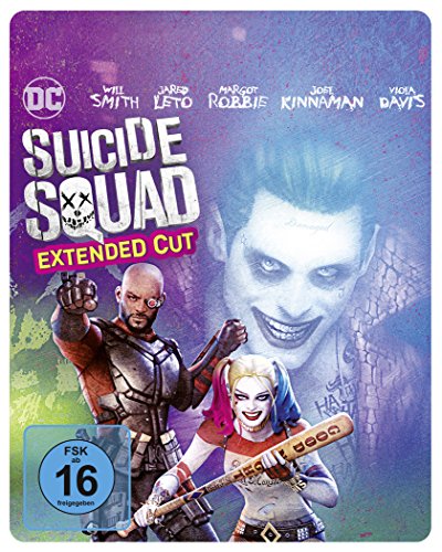 Suicide Squad als Steelbook mit Extended Cut und Illustrated Artwork (Limited Edition exklusiv bei Amazon.de) [Blu-ray]