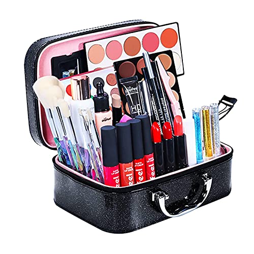 Greatideal 35-teiliges Make-up-Set für die Reise, All-in-One-Make-up-Set für Frauen, Mädchen, komplettes Make-up-Paket mit Make-up-Pinseln, Lippenstiften, Lidschatten und mehr