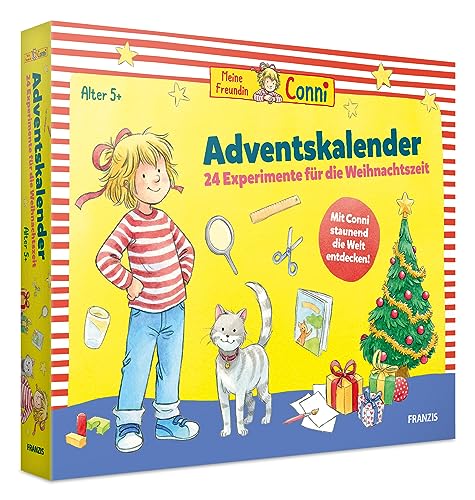 FRANZIS 67207 - Meine Freundin Conni Adventskalender, 24 altersgerechte Experimente für die Weihnachtszeit, für Kinder ab 5 Jahren