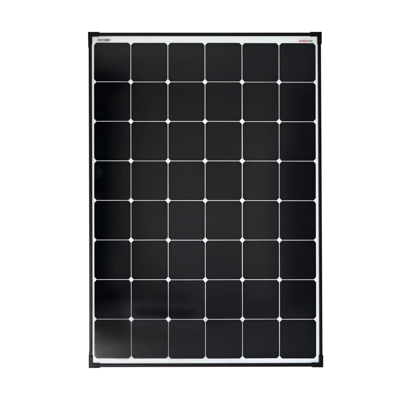 enjoy solar Mono 180W 12/24V Ultra SunPower Back-Contact Solarpanel Solarmodul Photovoltaikmodul mit schwarzen Rahmen und weißem Back- Sheet, ideal für Wohnmobil, Gartenhäuse, Boot