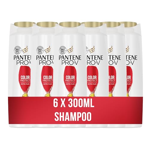 Pantene Pro-V Color Protect Shampoo, Pro-V Formel + Antioxidantien, Für coloriertes Haar, 300 ml (6er Pack)