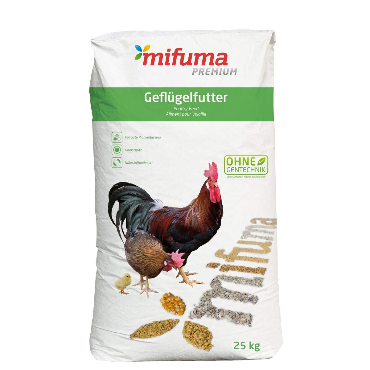 Mifuma Geflügelkörner Premium 25 kg mit Anisöl Hühnerfutter Wachtelfutter Entenfutter Putenfutter