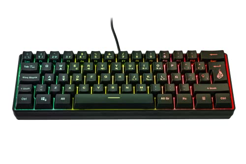 SureFire Kingpin X1 60% Gaming RGB Keyboard QWERTY Spanish