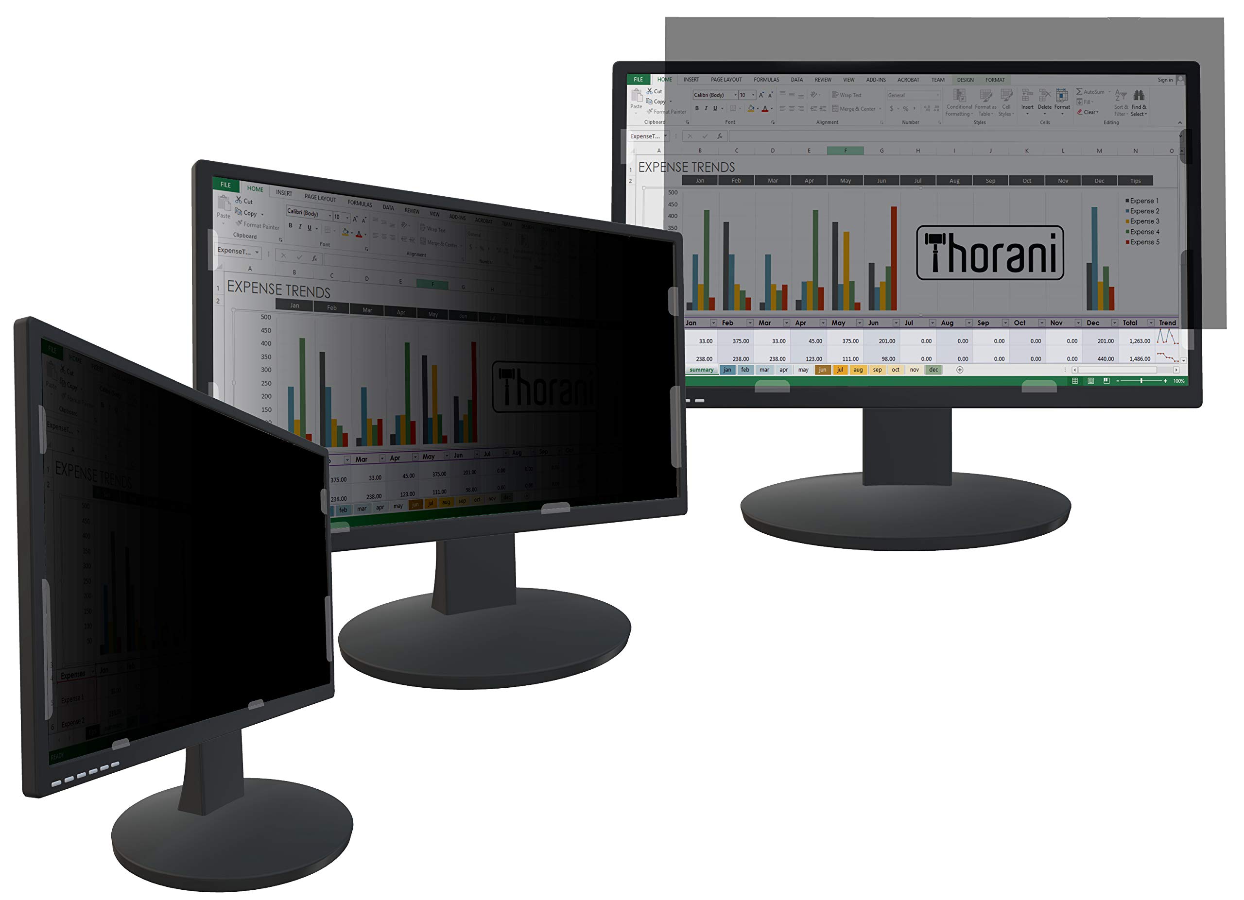 Thorani Premium Blickschutzfolie schützt Ihr Display - 23.6" 16:9 Widescreen (522x293 mm)