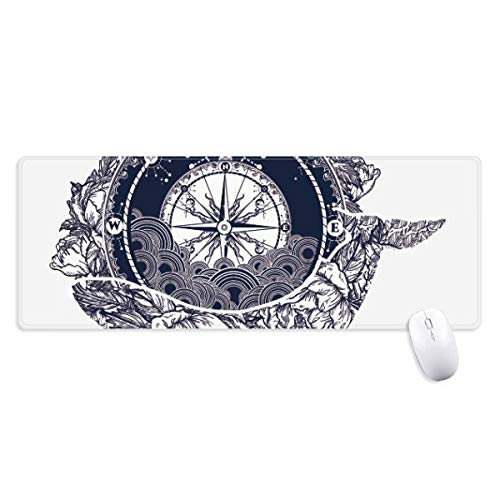 beatChong Compass Blume Sterne-Kunst-Muster Griffige Mousepad Große Erweiterte Spiel Büro titched Kanten Computer-Mat Geschenk