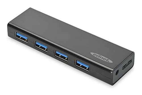 ednet USB 3.0 Hub, 4-Port, schwarz