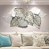 Kreative handgemachte Blätter Wanddeko Metall, Wandskulptur Perfekte Deko für Wohnzimmer Schlafzimmer Büro