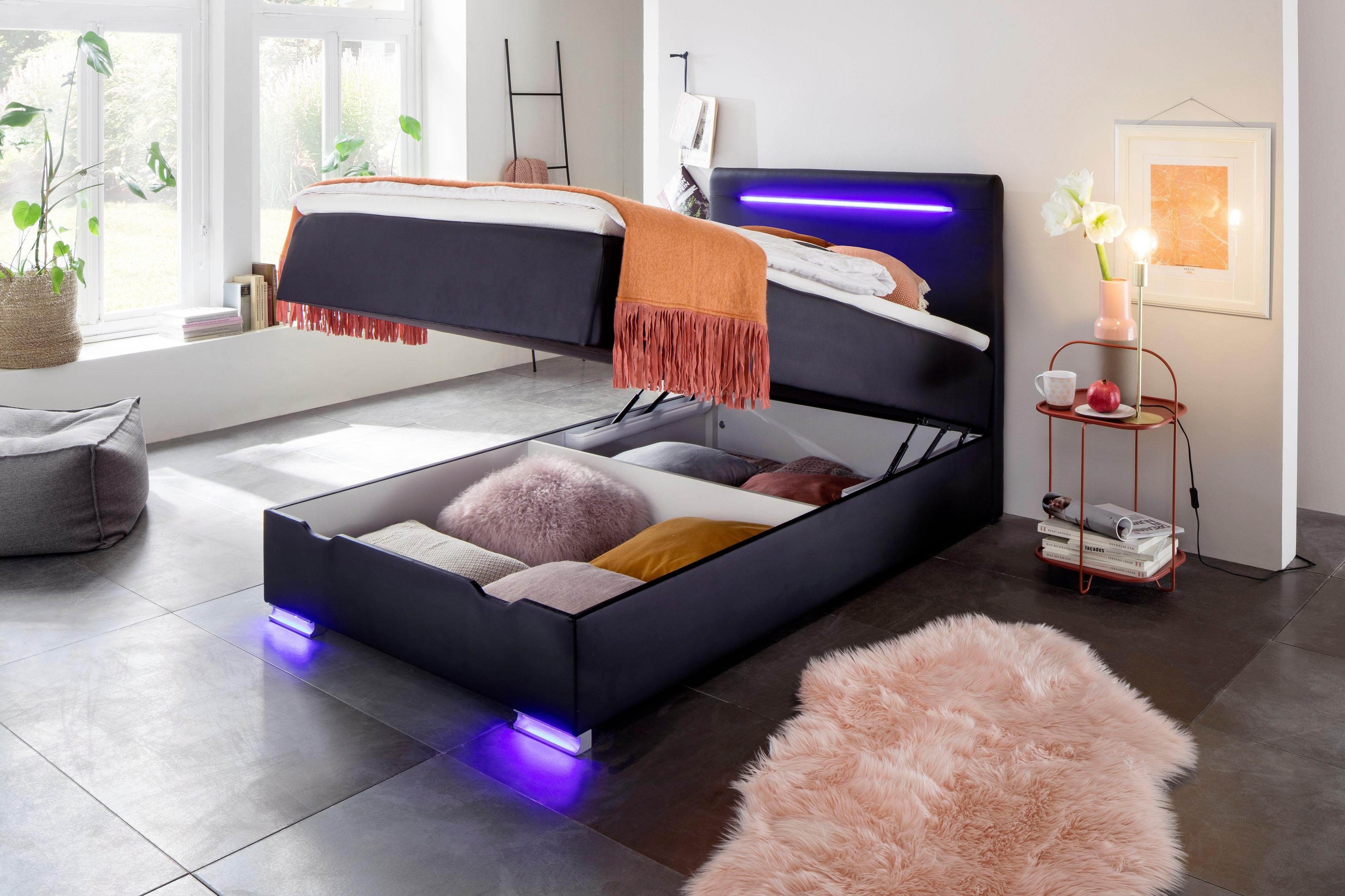 meise.möbel Polsterbett mit Bettkasten und LED-Beleuchtung 2