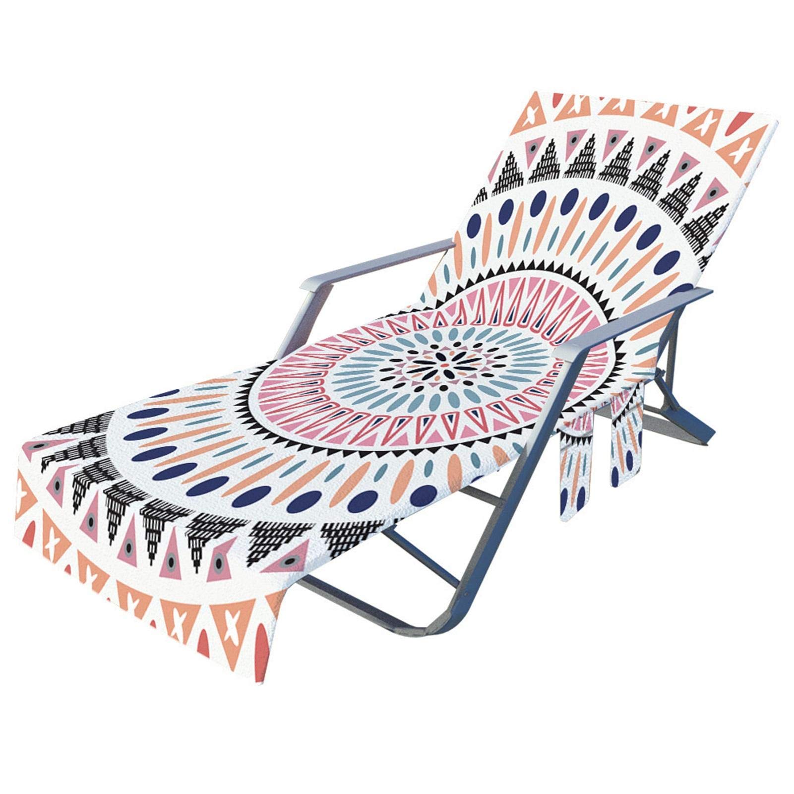 Strandkorb Handtuch Lounge Chair Cover, Mikrofaser Strandtasche Garten Sonnenliege Handtuch Stuhl Strandtuch mit Taschen schnell trocknende Handtücher
