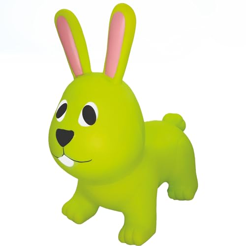 GERARDO'S Toys GT69333 My First Jumpy Animal Space Hopper for Kids Age 1 Year, Bouncy Hopper Ride on Animal Green Bunny with Pump Included, Inflatable Bouncer for Toddlers Indoor and Outdoor Use'