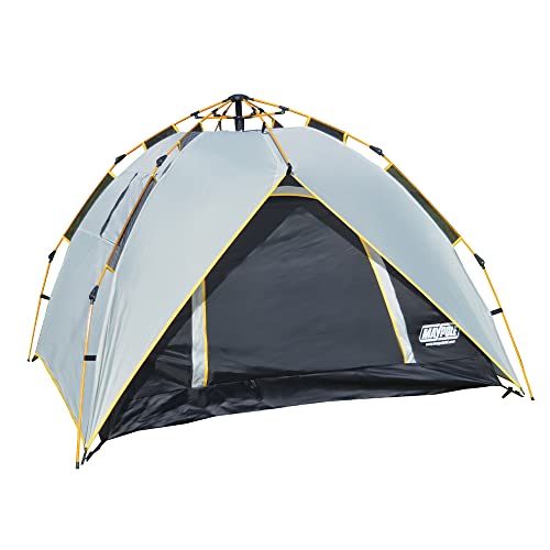 Maypole Mp9548 Auto-Zelt mit 2 Liegeplätzen, Zweifarbig grau, gelb, Compact