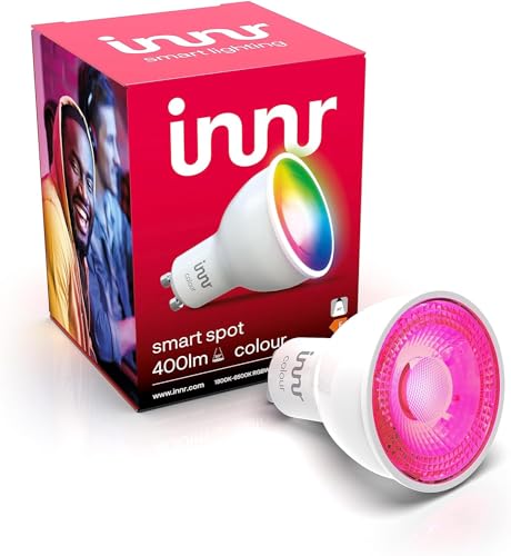 innr Zigbee GU10 Lampe, Color, kompatibel mit Philips Hue, Alexa, Hey Google, SmartThings (Bridge erforderlich) GU10 Smart LED Spot, dimmbar, RGB, 16 Millionen Farben, 1-Pack, RS 232 C