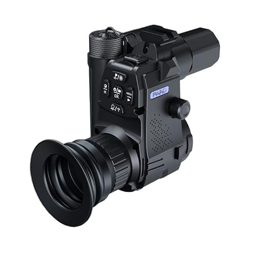 PARD Nachtsicht Monokular, Nachtsichtbrille mit Entfernungsmesser, Clip-On-Zielfernrohr für Nachtbeobachtung oder Obervation, Nachtsichtweite bis zu 350 m, HD-Fotos und Videos, NV007SPLRF-940nm