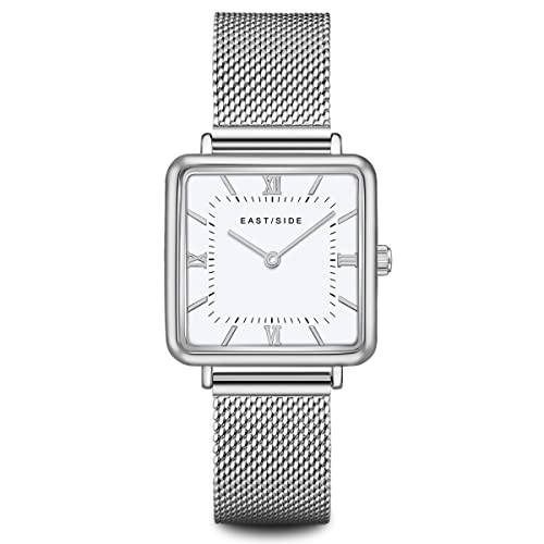 Eastside Damen Uhr analog Japan Quarzwerk mit Edelstahl Silber Armband 10080085