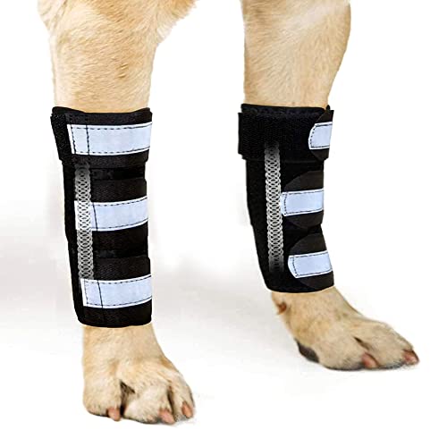 NeoAlly Pair Dog Front Leg Braces with Metal Strips Super Supportive to Stabilize and Support Canine Wrist Carpal Joints, Prevent Leg Injuries Sprains Arthritis (Large X-Large)