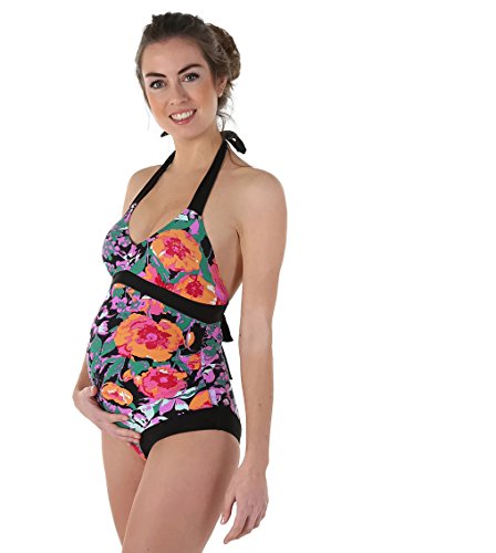 petit amour Umstands-Badeanzug Schwangerschafts-Swimwear Amaya Bademode für Schwangere Frauen Cup B/C/D schwarz Gr. L