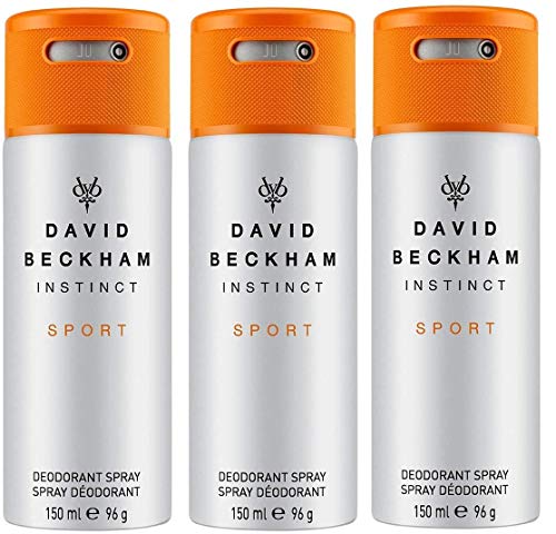 David Beckham Instinct Sport Deodorant Herren Bodyspray 150 ml 3er Pack