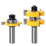 2 Stück 12 mm 12,7 mm Schaftzunge & amp;Groove Router Bit Set – Großer Holzbearbeitungsschneider Zapfenschneider for die Holzbearbeitung (Size : 12mm shank)