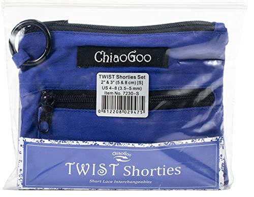 chiaogoo Stricknadelset auswechselbare Nadelspitzen Twist Short Combo 3,50-5,00 mm (7230S)