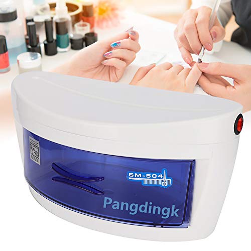 Pangding Nail Art Sterilisator Box, professionelle UV-Ozon-Desinfektionsmaschine Maniküre Friseur Beauty Instrument Timing Desinfektionsschublade(EU)