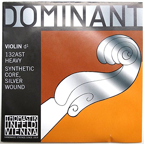 Thomastik Einzelsaite für 4/4 Violine Dominant - D-Saite Kunststoffkern, Silber umsponnen, stark