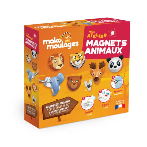 mako moulages Atelier Magnets Tiere Bastelset, für Kinder ab 5 Jahren, 39095
