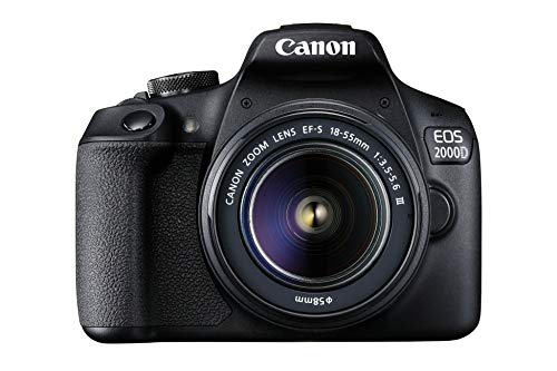 Canon EOS 2000D - Digitalkamera - SLR - 24.1 MPix - APS-C - 1080p / 30 BpS - 3x optischer Zoom EF-S 18-55mm III- und EF 75-300mm III-Objektive - Wi-Fi, NFC