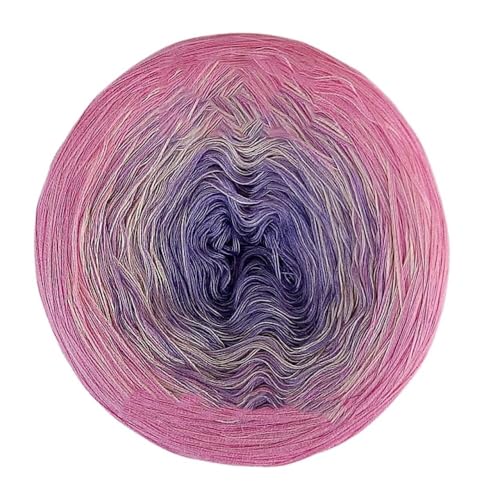 300 g merzerisierte Baumwolle mit Farbverlauf, Kuchenlinie, regenbogengefärbtes Kuchengarn, Häkelgarn for Schal, Spitze, DIY-Strickgarn (Color : A293, Size : 300g)