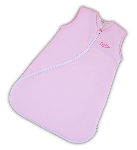 PurFlo Baby Schlafsäcke ohne Ärmel, 1,0 Tog (Hellrosa, 9-18 Monate)