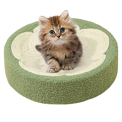 Runder Kratzblock,Sisal-Kratzmatte für Katzen für den Innenbereich - Kratzschale für Indoor Cats Lounge, Kitten Scratcher Couch Bed, Schützt Möbel Ngumms